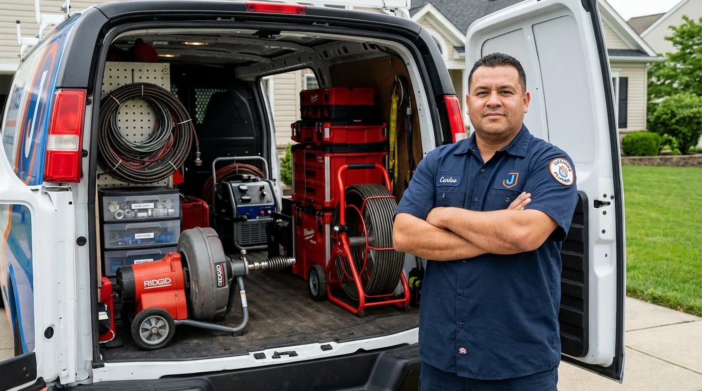 Professional drain cleaning equipment and Johns Plumbing LLC plumber in Cut Bank